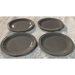 Godinger Gatherings Gray Salad Plates Set of 4 8.75”